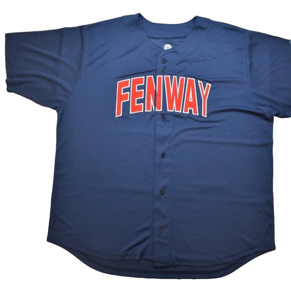 Fenway Park Home Of The Boston Red Sox Mens Button-Up Baseball Jersey New 2XL - Picture 2 of 8